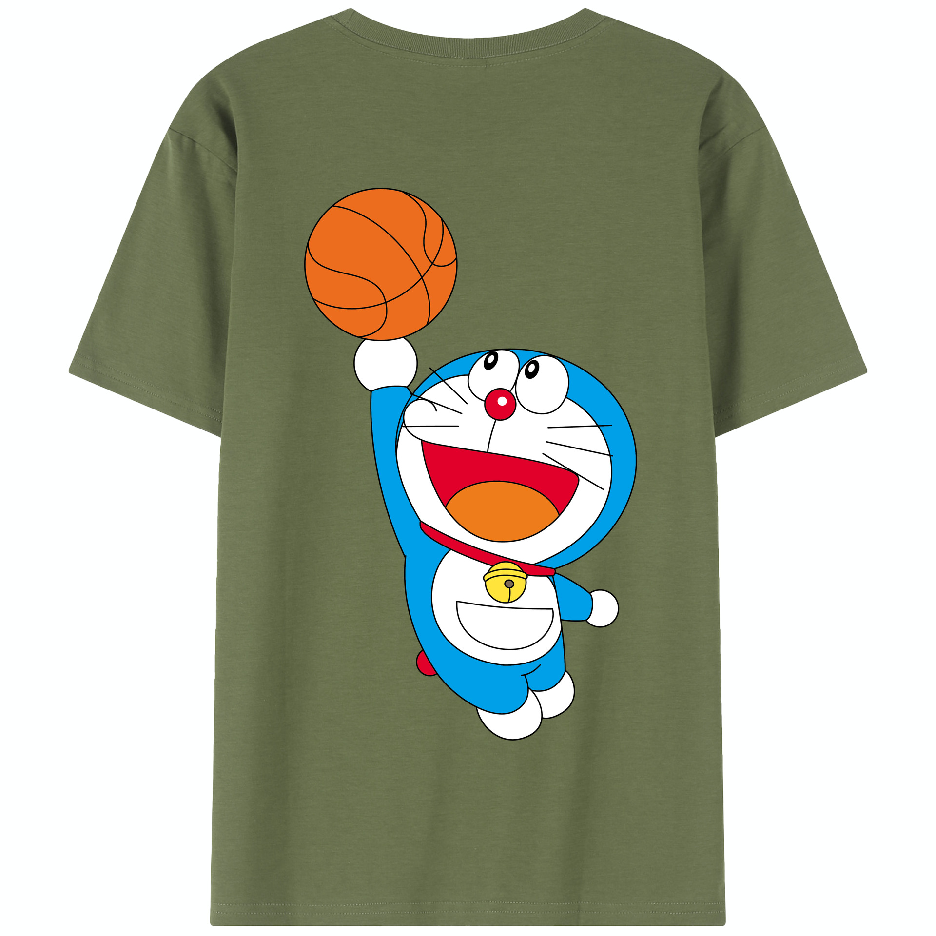 （画像用） ドラえもん Doraemon 綿100％半袖Tシャツ（背面プリント）